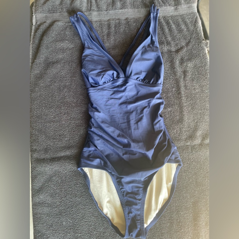 Brand new without tags size Medium Kona Sol navy blue full coverage one piece